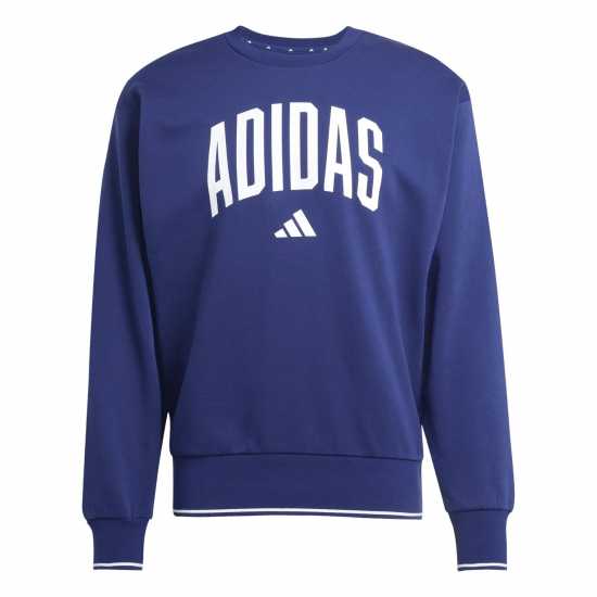 Adidas Мъжка Риза Collegiate Sweatshirt Mens Синьо/Бяло 