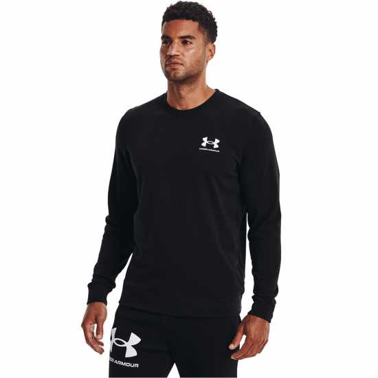 Мъжки горнища на анцуг Under Armour Мъжки Пуловер Обло Деколте Armour Rival Terry Crew Sweater Mens Black Under Armour Мъжки Пуловер Обло Деколте Armour Rival Terry Crew Sweater Mens Black Мъжки горнища на анцуг