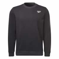 Reebok Мъжка Риза Id Logo Crewneck Sweatshirt Mens Black Мъжко облекло за едри хора