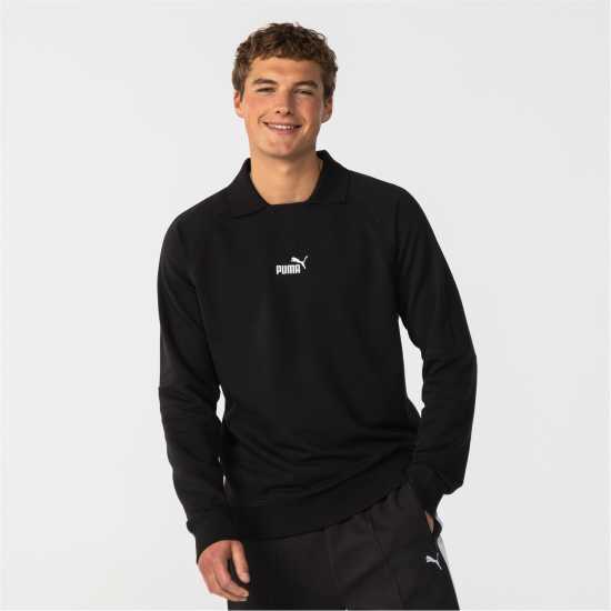 Puma Спортна Блуза Men's Logo Crew Sweatshirt Черно 