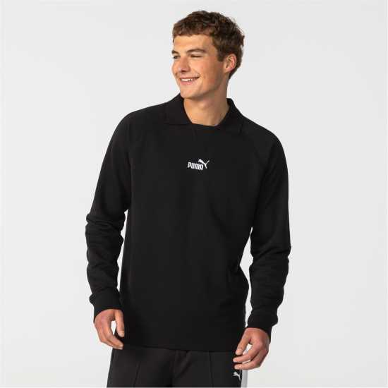Puma Спортна Блуза Men's Logo Crew Sweatshirt Черно 