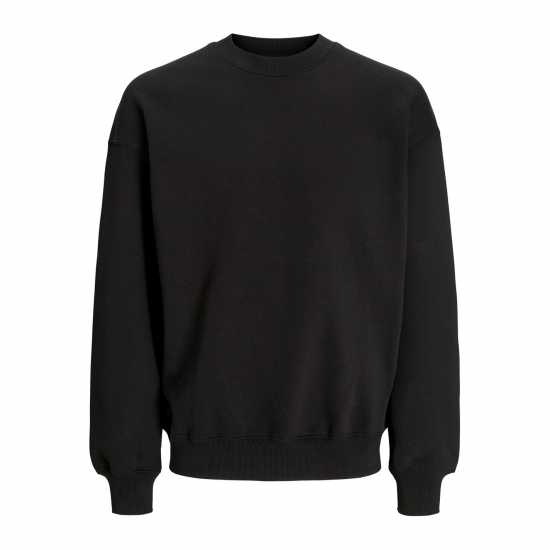 Jack And Jones Urban Edge 400 Gsm Crew Sweat Mens Black 