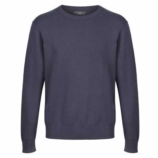 Плетен Пуловер Castle Point Point Mens Crew Neck Knitted Jumper Navy Мъжки полар