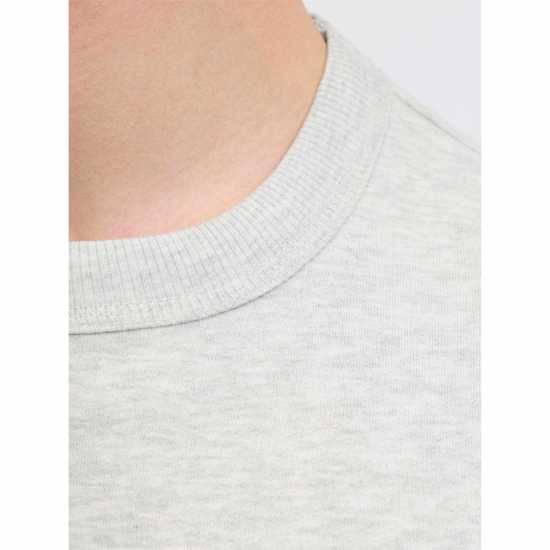 Jack And Jones Crew Sweat Mens White Melange Jack And Jones Crew Sweat Mens White Melange