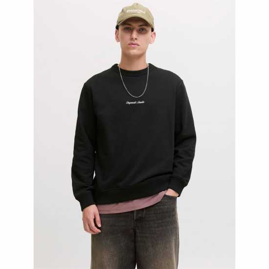 Jack And Jones Crew Sweat Mens Black 