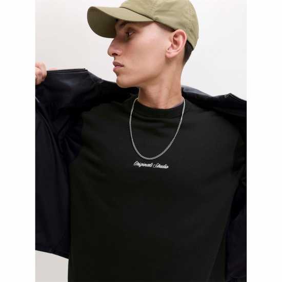 Jack And Jones Crew Sweat Mens Black 