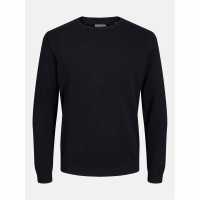 Jack And Jones Jack Basic Crew Knit Plus Size Mens Black 