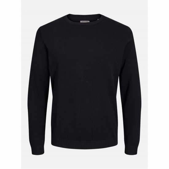 Jack And Jones Jack Basic Crew Knit Plus Size Mens Black 