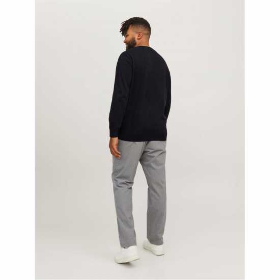 Jack And Jones Jack Basic Crew Knit Plus Size Mens Black 