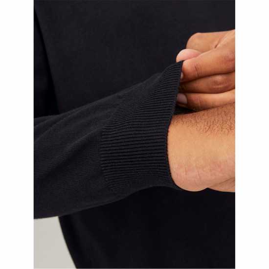 Jack And Jones Jack Basic Crew Knit Plus Size Mens Black 