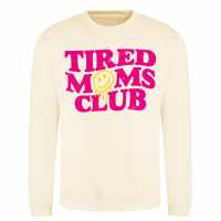 Awd Mothers Day Adult Printed Sweatshirt Tired Moms Club 