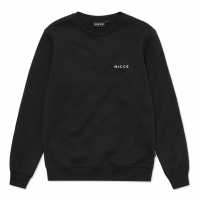 Мъжка Риза Nicce Chest Logo Sweatshirt Mens Black Мъжко облекло за едри хора
