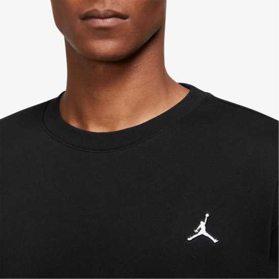 Air Jordan Essentials Men's Fleece Crew Black/White Мъжко облекло за едри хора