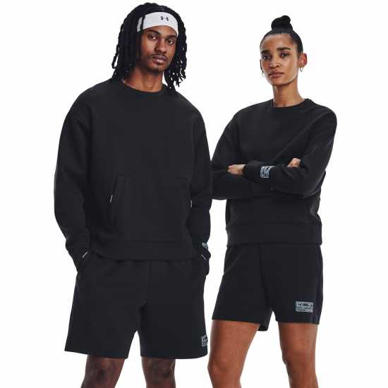 Under Armour Sum Knit Crew 99 Black Мъжко облекло за едри хора