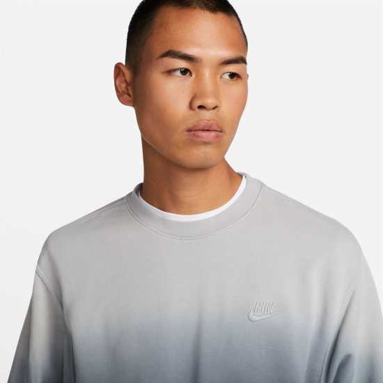 Nike Мъжки Пуловер Club+ Tie Ombre Dye Sweater Mens Dk Gry/ Lt Gry Мъжко облекло за едри хора
