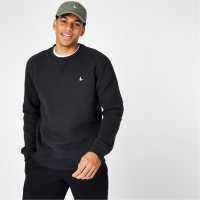 Спортна Блуза Jack Wills Belvue Pheasant Logo Crew Sweatshirt Black Мъжко облекло за едри хора