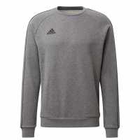 Adidas Core 18 Sweat Top Mens Grey/Black Мъжко облекло за едри хора
