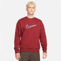 Nike Мъжки Пуловер Обло Деколте Swoosh Fleece Crew Sweater Mens  Мъжки горнища на анцуг