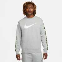 Nike Sportswear Repeat Men's Fleece Sweatshirt Grey Heather Мъжко облекло за едри хора