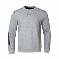 Kappa Tech Fl Crew Neck Mens Jumper Sweater Сив марл Мъжки горнища на анцуг