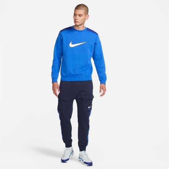 Nike Fleece Crewneck Jumper Royal Blue Мъжко облекло за едри хора