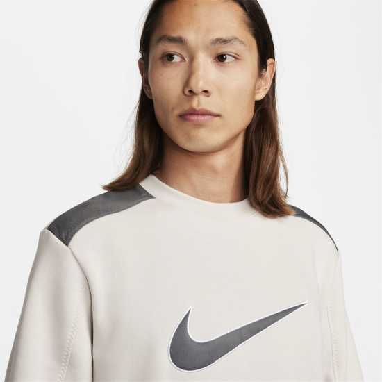 Nike Fleece Crewneck Jumper Bone/Grey Мъжко облекло за едри хора
