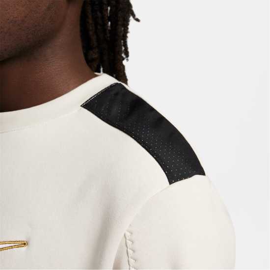Nike Fleece Crewneck Jumper Cream/Black Мъжко облекло за едри хора