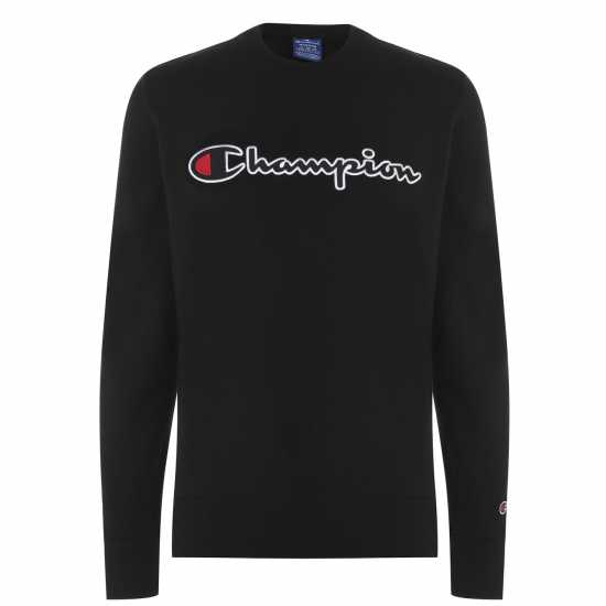 Champion Logo Sweatshirt Black KK001 Мъжки полар