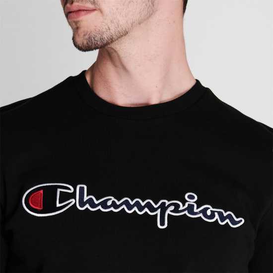 Champion Logo Sweatshirt Black KK001 Мъжки полар