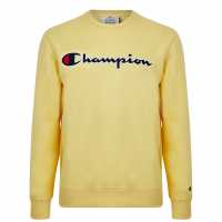Champion Logo Sweatshirt Yellow YS105 Мъжко облекло за едри хора