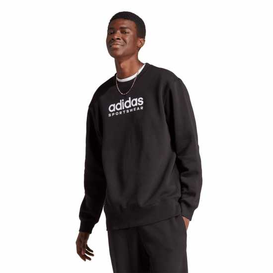 Adidas All Szn Sweatshirt Black Мъжко облекло за едри хора