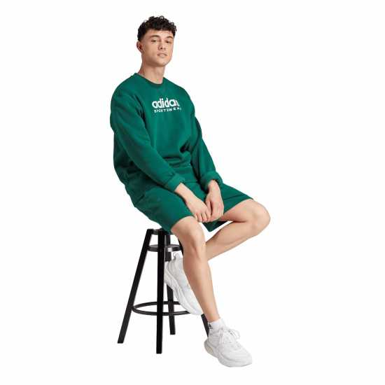 Adidas All Szn Sweatshirt Col Green Мъжко облекло за едри хора