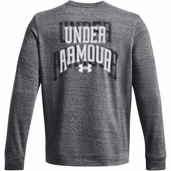 Under Armour Rival Terry Graphic Crew Pitch Gray Full Мъжко облекло за едри хора