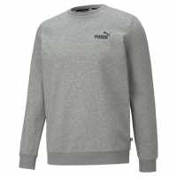 Puma Мъжка Блуза Обло Деколте Essential Crew Sweatshirt Mens Med Grey Мъжко облекло за едри хора