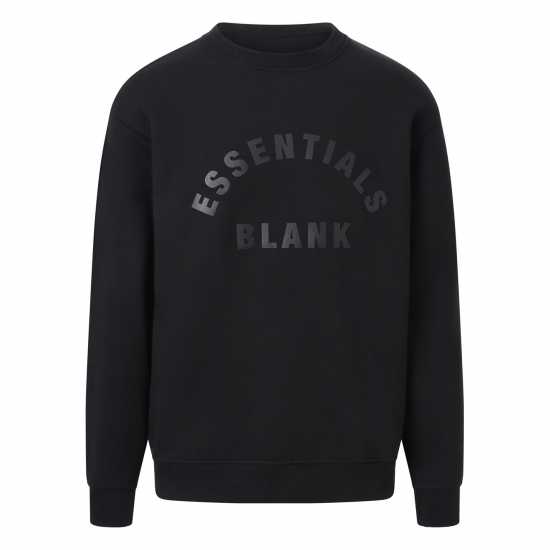 Мъжки горнища на анцуг Blank Essentials Essentials Arch Sweatshirt Black Blank Essentials Essentials Arch Sweatshirt Black Мъжки горнища на анцуг