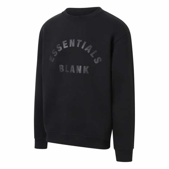 Мъжки горнища на анцуг Blank Essentials Essentials Arch Sweatshirt Black Blank Essentials Essentials Arch Sweatshirt Black Мъжки горнища на анцуг