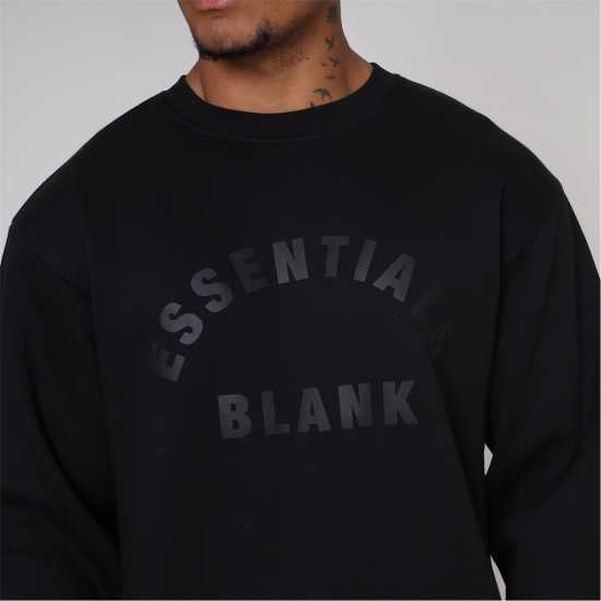 Мъжки горнища на анцуг Blank Essentials Essentials Arch Sweatshirt Black Blank Essentials Essentials Arch Sweatshirt Black Мъжки горнища на анцуг