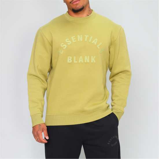 Blank Essentials Essentials Arch Sweatshirt Olive Khaki Мъжки горнища на анцуг