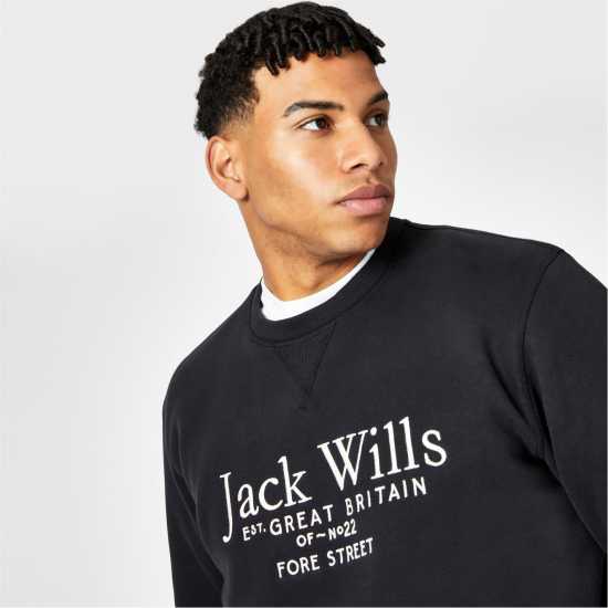Мъжки горнища на анцуг Мъжка Риза Jack Wills Belvue Logo Sweatshirt Mens Черно Мъжка Риза Jack Wills Belvue Logo Sweatshirt Mens Черно Мъжки горнища на анцуг