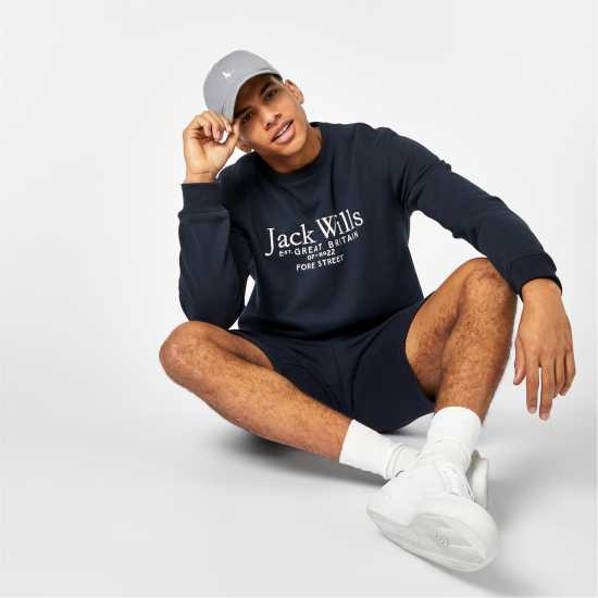 Мъжки горнища на анцуг Мъжка Риза Jack Wills Belvue Logo Sweatshirt Mens Морска синьо Мъжка Риза Jack Wills Belvue Logo Sweatshirt Mens Морска синьо Мъжки горнища на анцуг