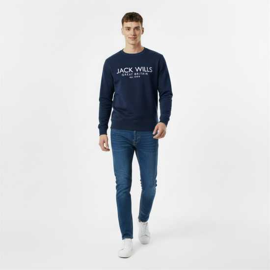 Мъжки горнища на анцуг Мъжка Риза Jack Wills Belvue Logo Sweatshirt Mens Морска синьо Мъжка Риза Jack Wills Belvue Logo Sweatshirt Mens Морска синьо Мъжки горнища на анцуг