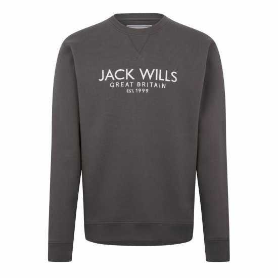 Мъжка Риза Jack Wills Belvue Logo Sweatshirt Mens Сланина Мъжки горнища на анцуг