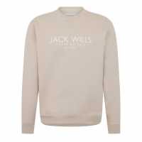 Мъжка Риза Jack Wills Belvue Logo Sweatshirt Mens Камък Мъжки горнища на анцуг
