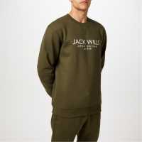 Мъжка Риза Jack Wills Belvue Logo Sweatshirt Mens Лист Мъжки горнища на анцуг