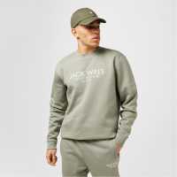 Мъжка Риза Jack Wills Belvue Logo Sweatshirt Mens Сребърно жаде Мъжки горнища на анцуг
