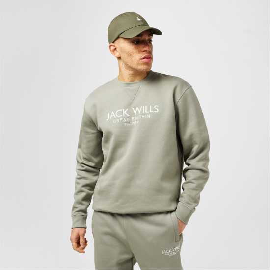 Мъжки горнища на анцуг Мъжка Риза Jack Wills Belvue Logo Sweatshirt Mens Сребърно жаде Мъжка Риза Jack Wills Belvue Logo Sweatshirt Mens Сребърно жаде Мъжки горнища на анцуг