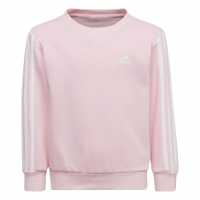 Adidas Блуза Невръстни Деца Crew Sweatshirt Infants Pink/White Детски горнища и пуловери