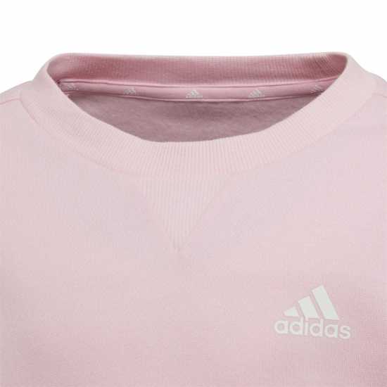 Adidas Блуза Невръстни Деца Crew Sweatshirt Infants Pink/White Детски горнища и пуловери