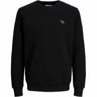 Jack And Jones Мъжки Пуловер Обло Деколте Direct Crew Sweater Mens Black Мъжко облекло за едри хора