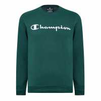 Champion Мъжки Пуловер Обло Деколте Logo Crew Sweater Mens Teal Мъжко облекло за едри хора